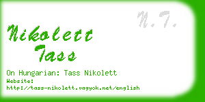 nikolett tass business card